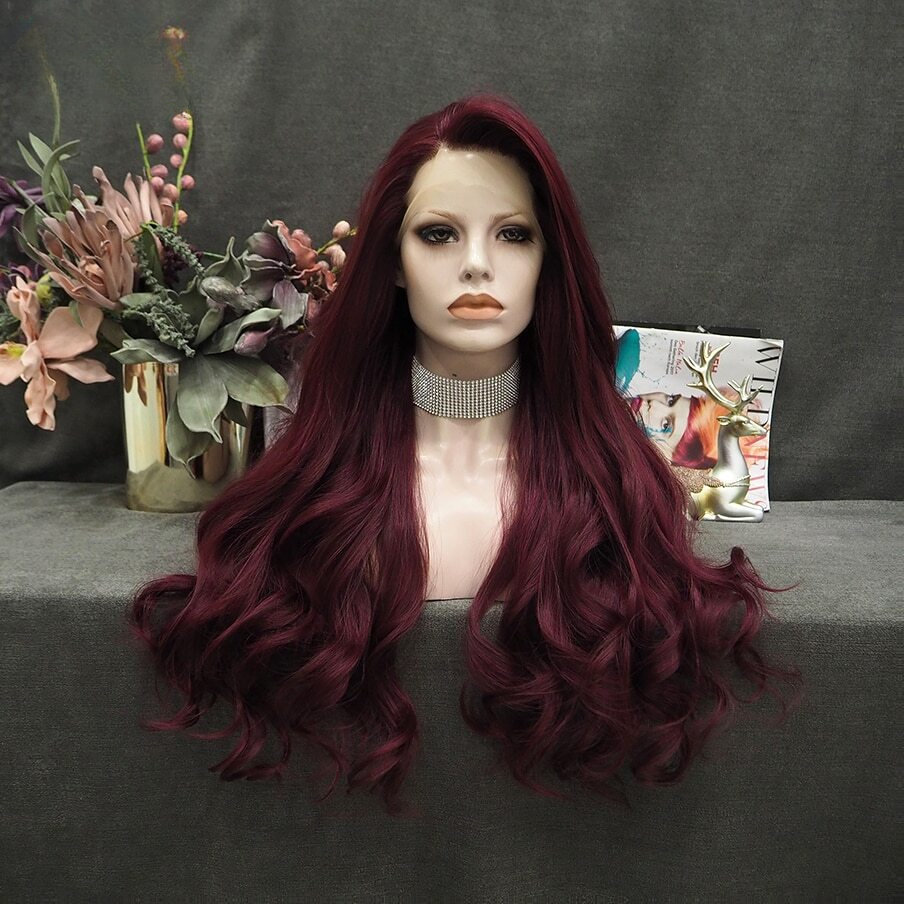 Ora Nate Wine Red Lace Front Wig