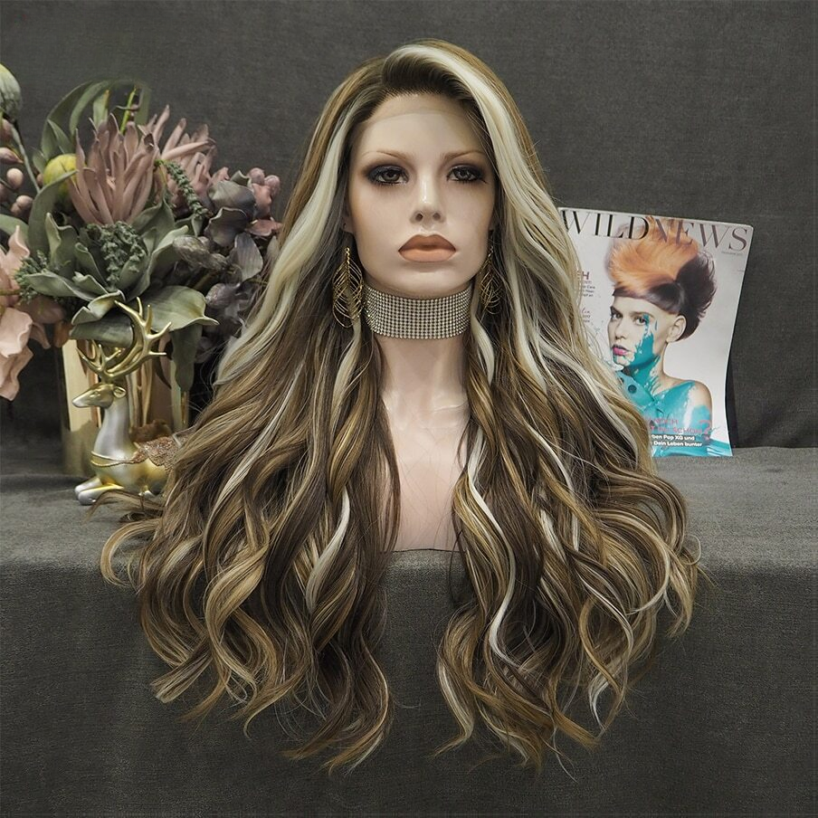 Su Blime Brown Mixed Blonde Lace Front Wig