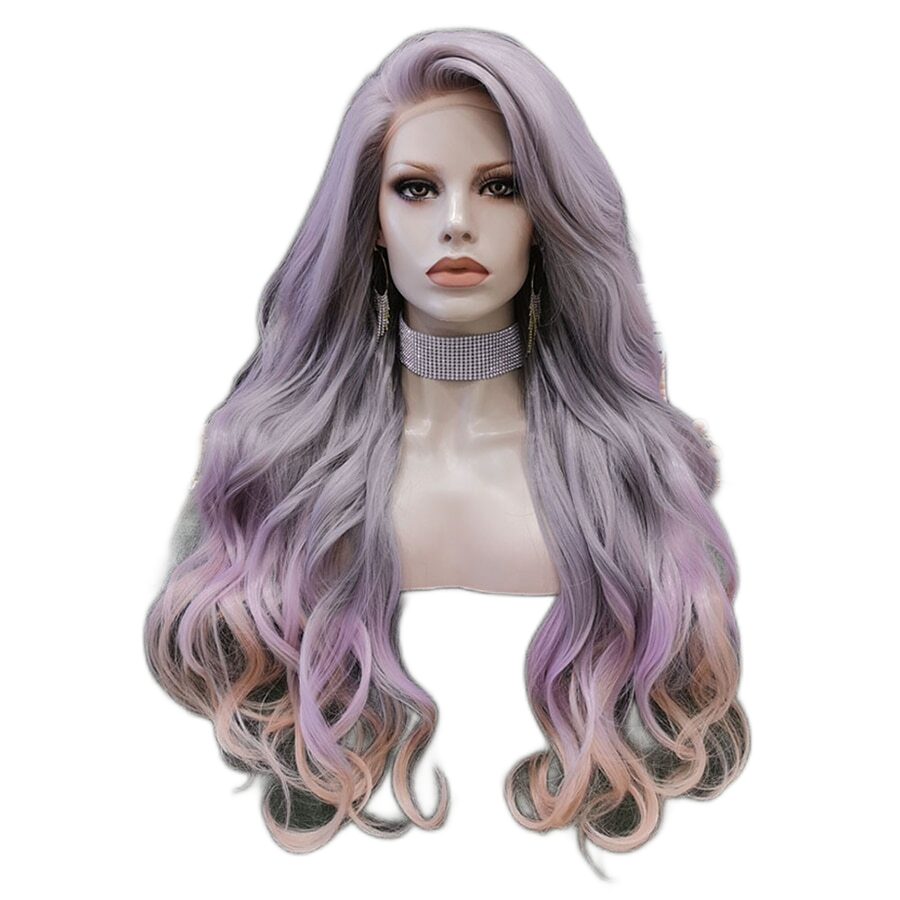 Queen Stephanie Ombre Purple Pink Wig
