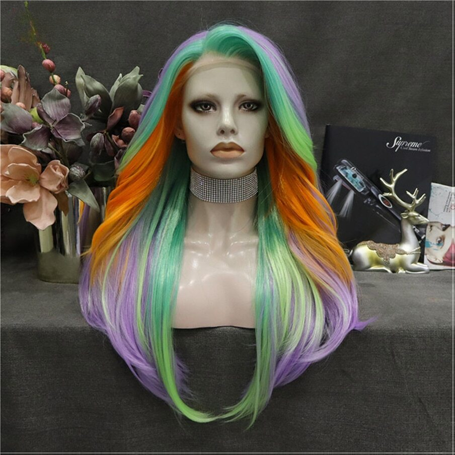 Queen Colette Purple Rainbow Wig