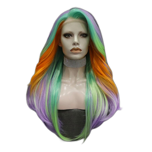 Queen Colette Purple Rainbow Wig