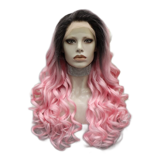 Queen Alora Pink Ombre Wig