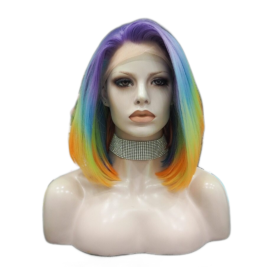 Queen Sylvia Rainbow Short Bob Wig