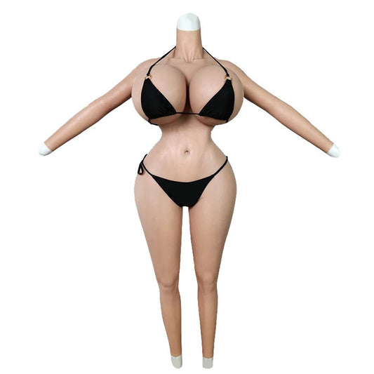 Giant X Cup Silicone Breast Forms Bodysuit