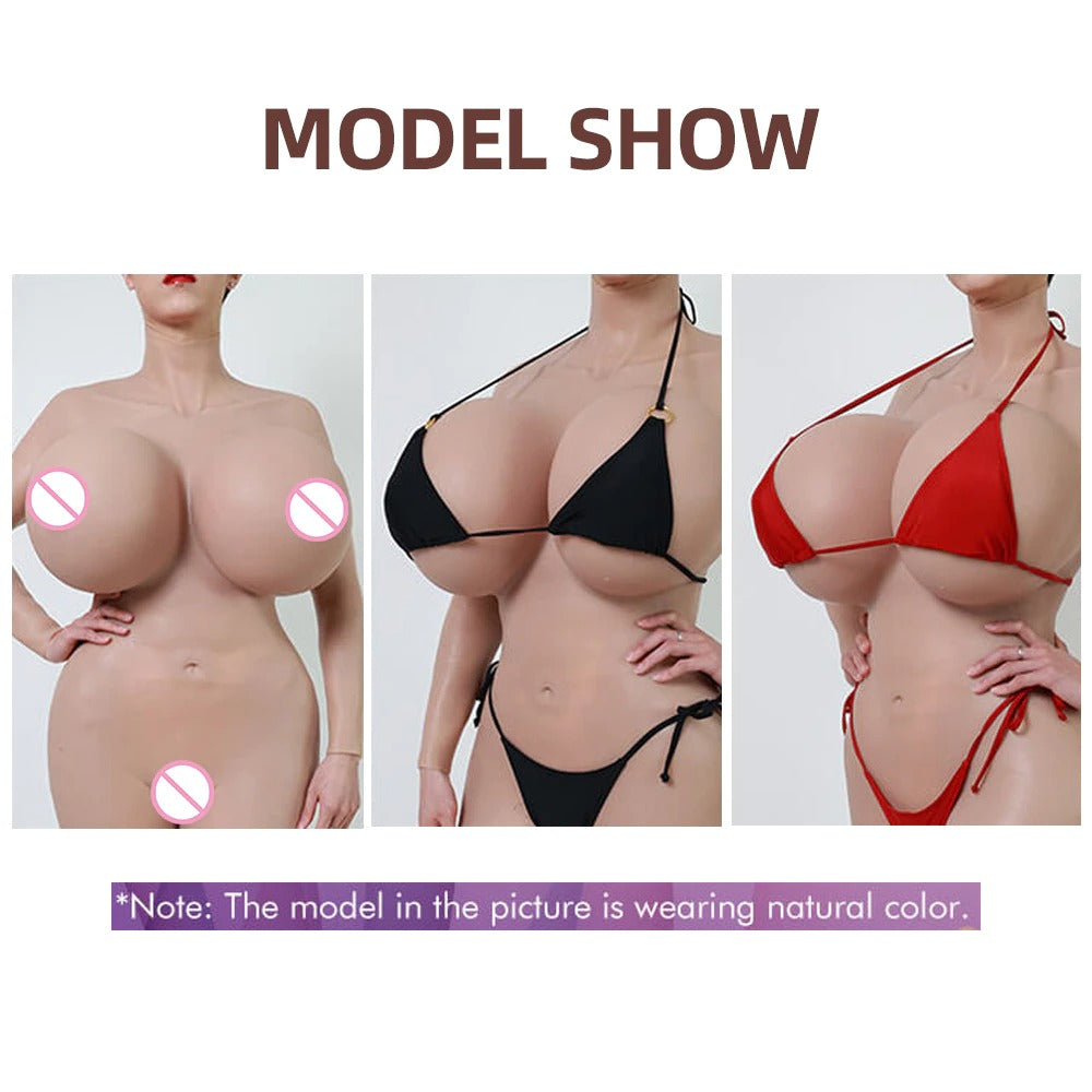 KnowU Silicone Breast Forms Fullybody Suit Fake Boobs For