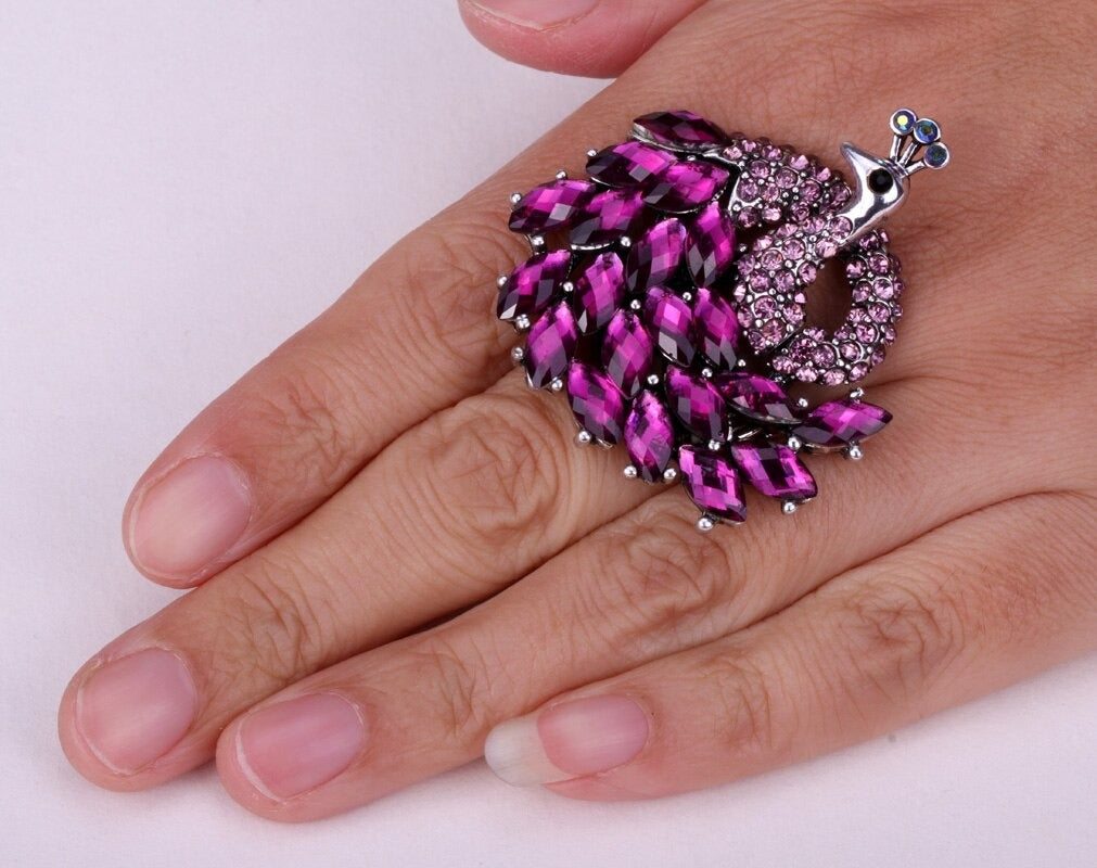 Diva Peacock Stretch Ring