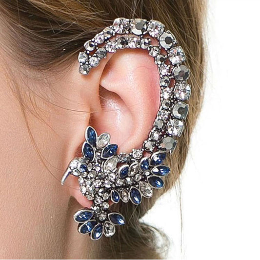 Luxury Big Flower Crystal Ear Clip (1 Pcs)