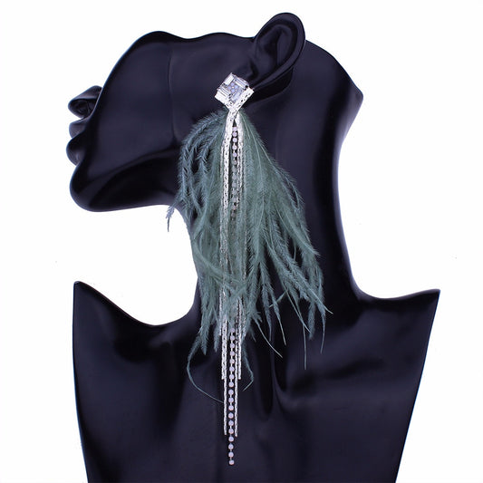 Latrice Royale Long Feather Earrings