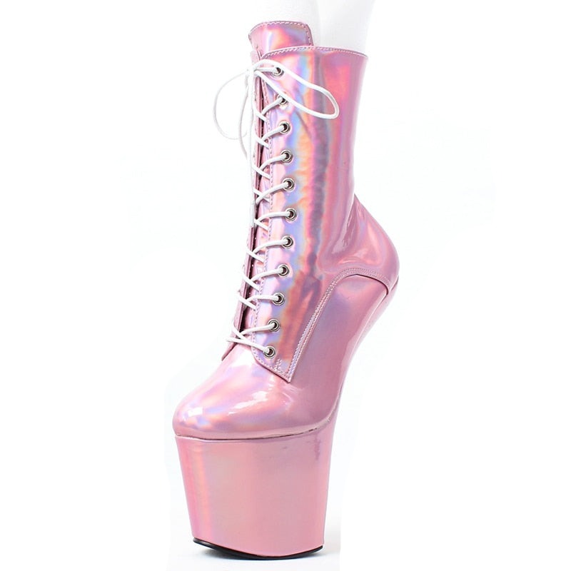 Queen Farrah Holographic Ankle Boots