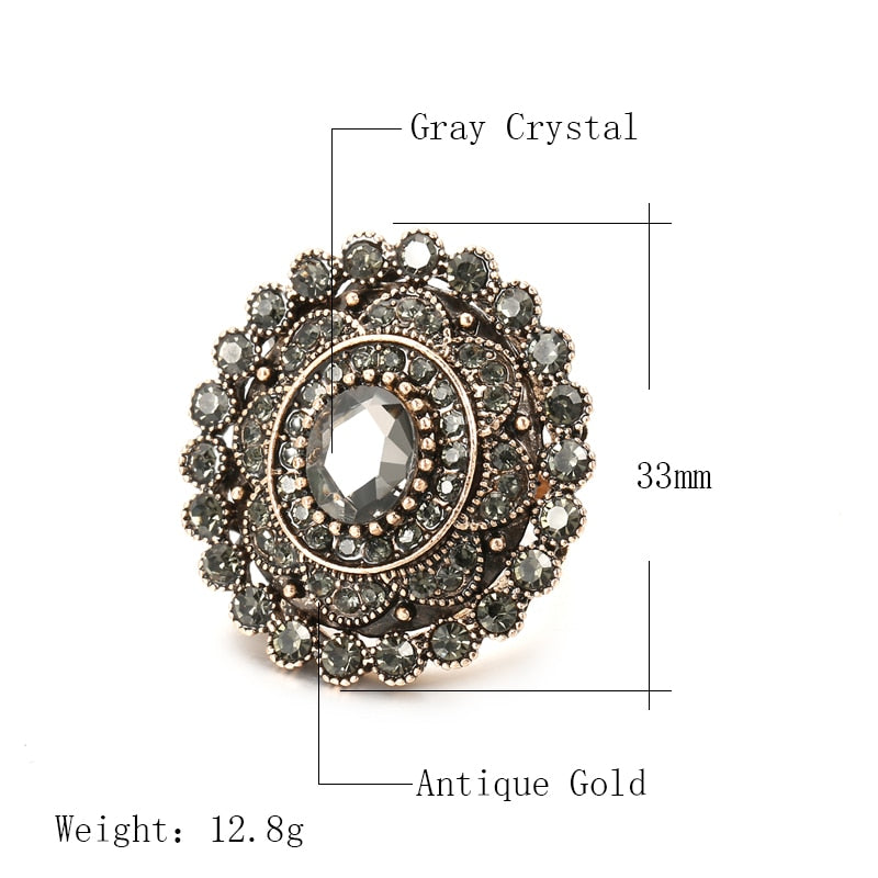 Lulu LaBye Crystal Flower Ring