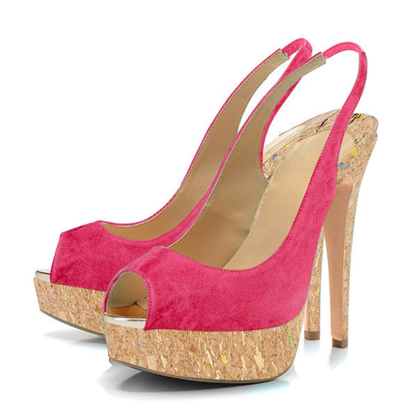 Estee DaNight Peep Toe Platform Sandals