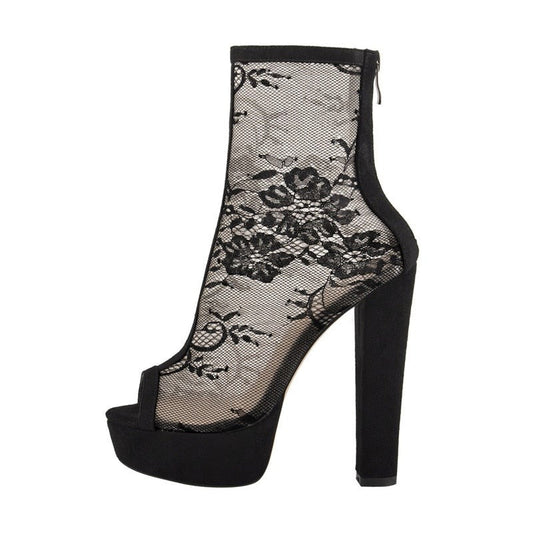 Etha Nitty Lace Ankle Booties
