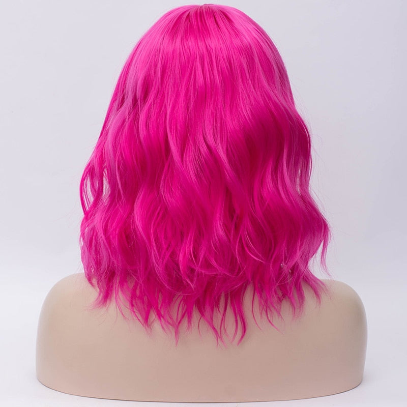 Tiffany Stone Short Wave Pink Wig