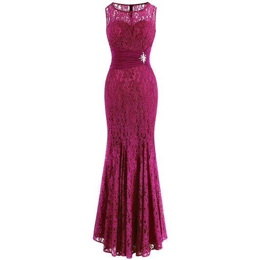 Crystal Illusion Lace Dress