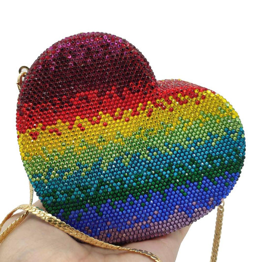 Rainbow Heart Clutch