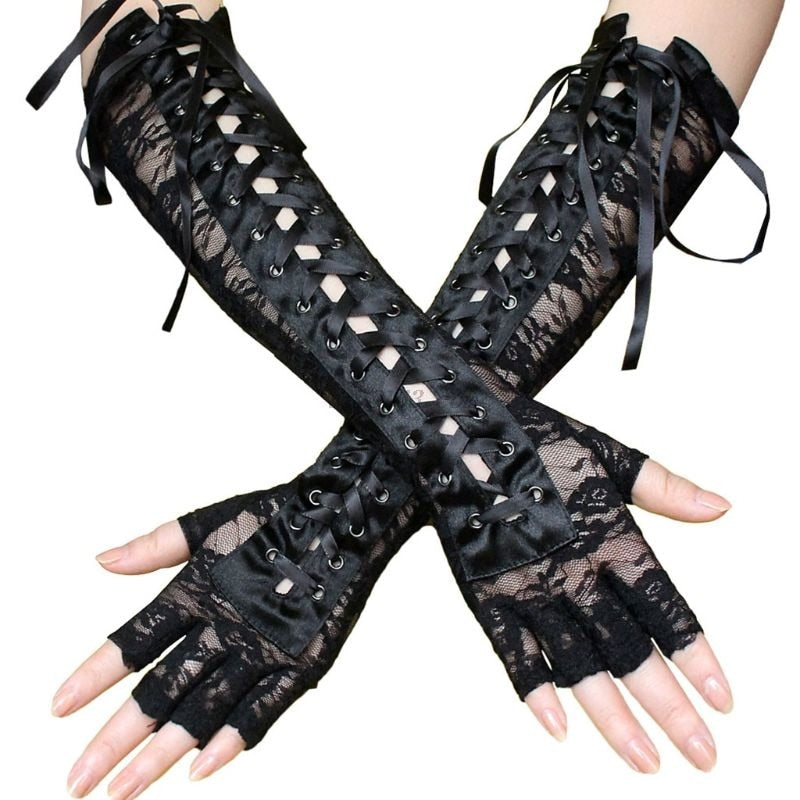 Penny Ramma Lace Half Finger Lace Gloves