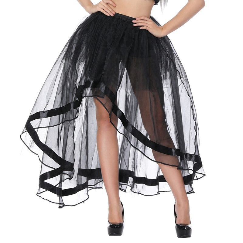 Grace Iyus Transparent Tulle Skirt