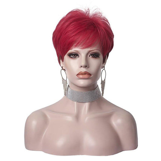 Adda Miration Short Red Wig with Bangs