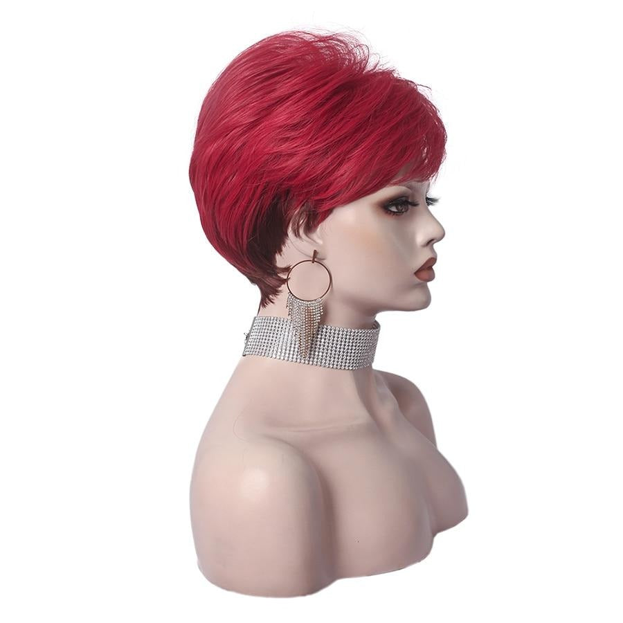 Adda Miration Short Red Wig with Bangs
