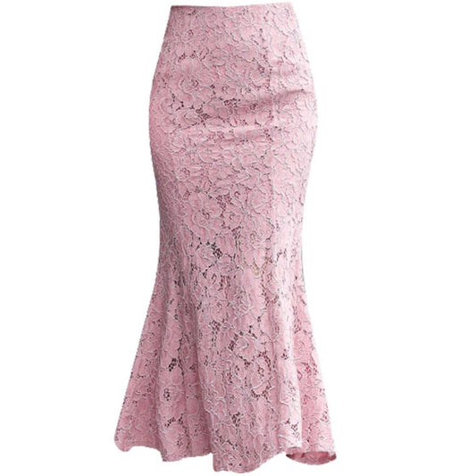 Mermaid Pink Lace Skirt