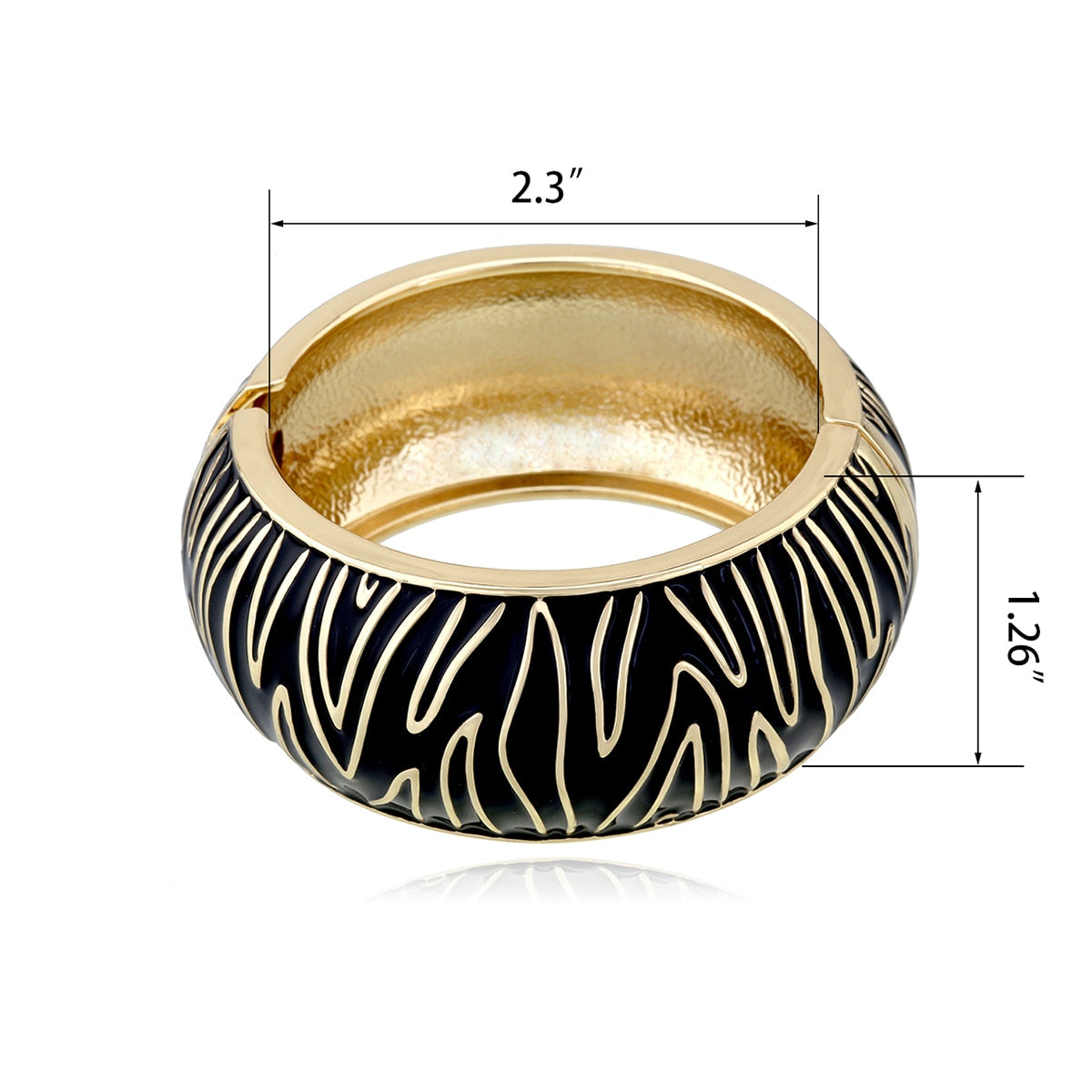 Trinity Quart Zebra Print Bracelet