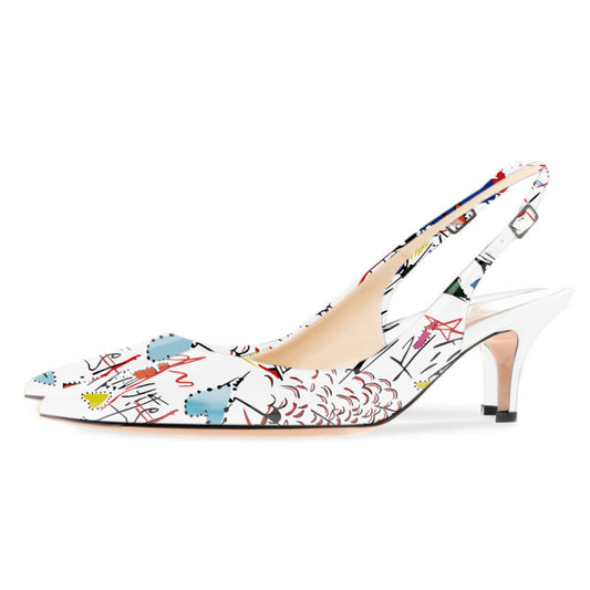 Graffiti Slingback Pumps