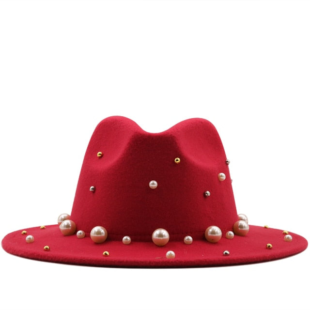 Satty Phection Pearl Fedora Hat