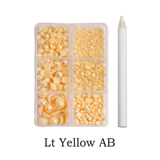 Lt Yellow Mixed Size Rhinestones Set (1000 Pcs)