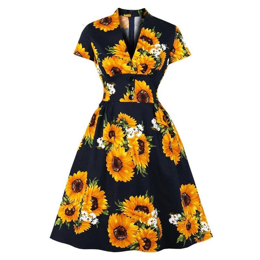 Joye Ryde Sunflower Retro Dress