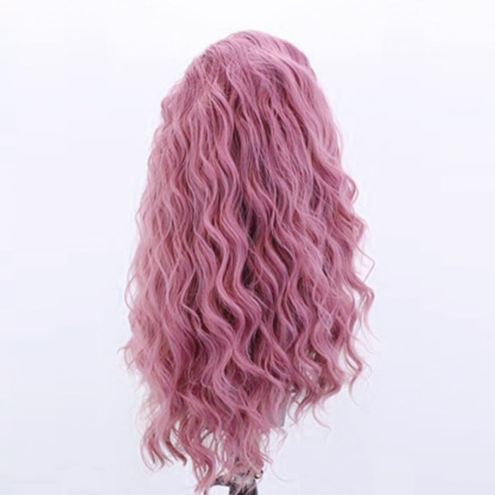 Aida Sandwich Pink Purple Curly Wig