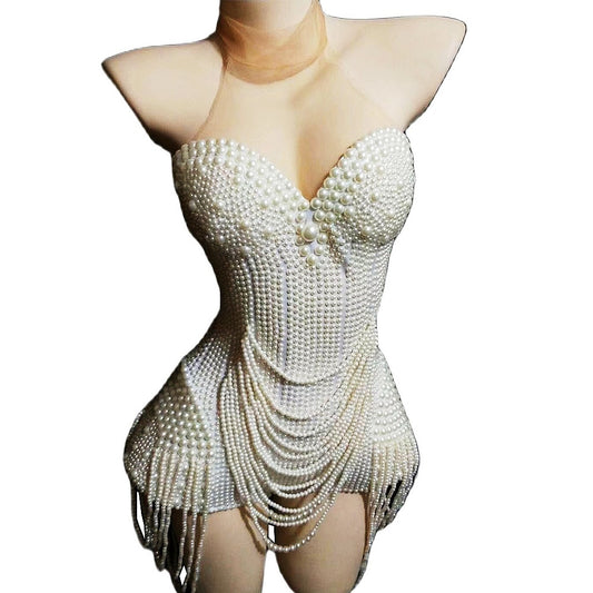 Enne Treppide Pearls Bodysuit