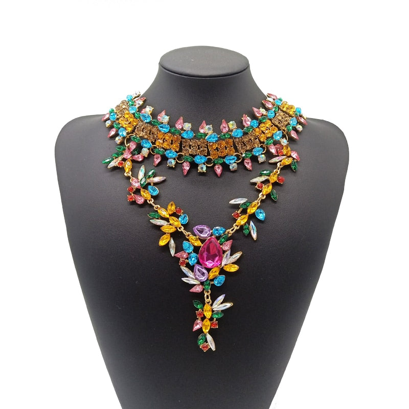 Tiffany Stone Crystal Choker Necklace