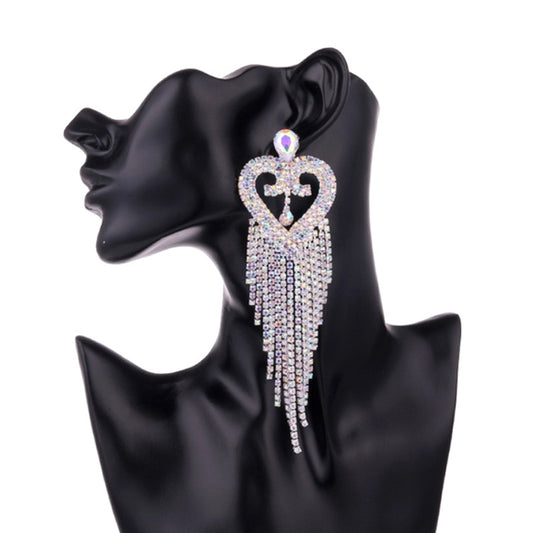 Hella Cious Crystal Heart Earrings
