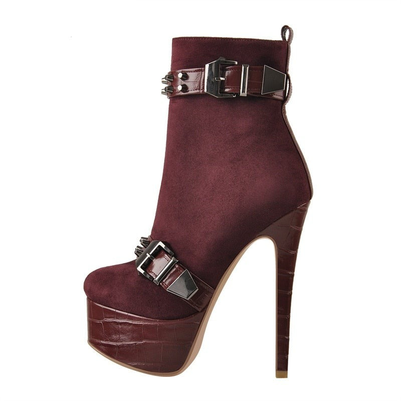 Lyra Kall Faux Suede Booties