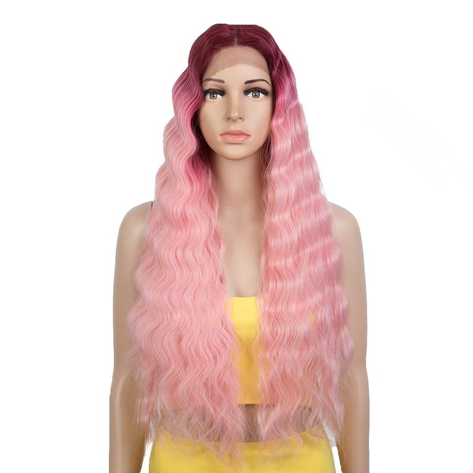 Alison Wonder Long Wavy Pink Wig