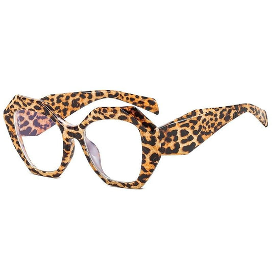 Aria Hymn Clear Lense Leopard Glasses