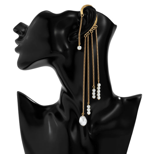 Queen Nora Pearl Ear Cuff Clip Earring