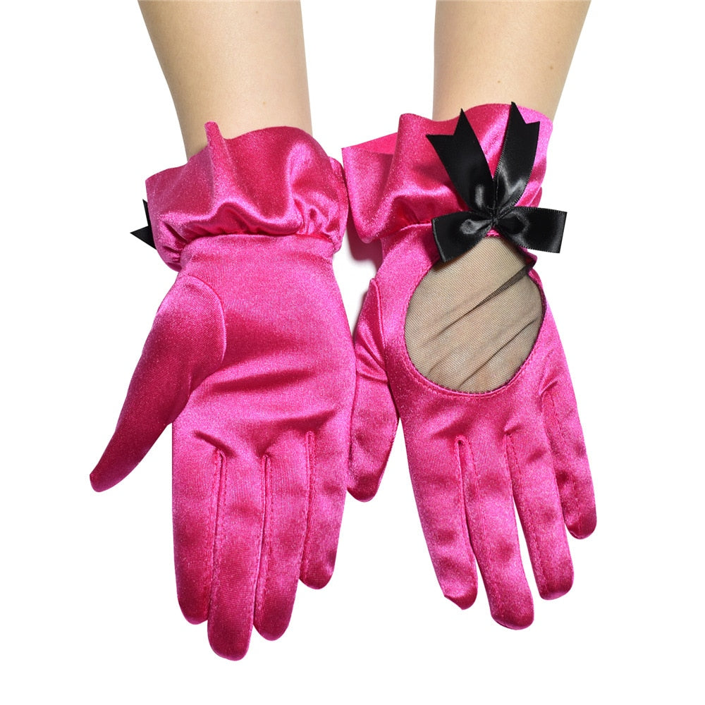 Satin Bow Gloves