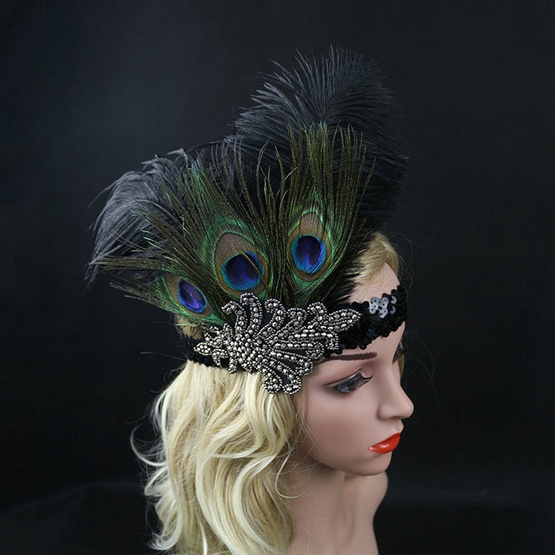 Peacock Feather Headband