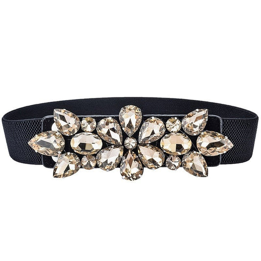 Miss Chieff Rhinestone Elastic Belt
