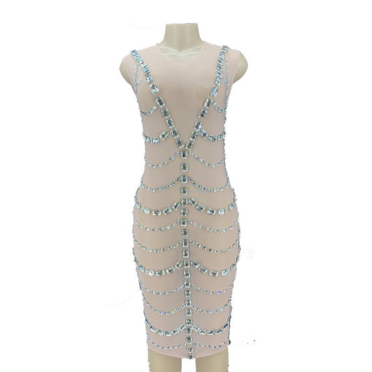 Pria Steegious Transparent Mesh Dress