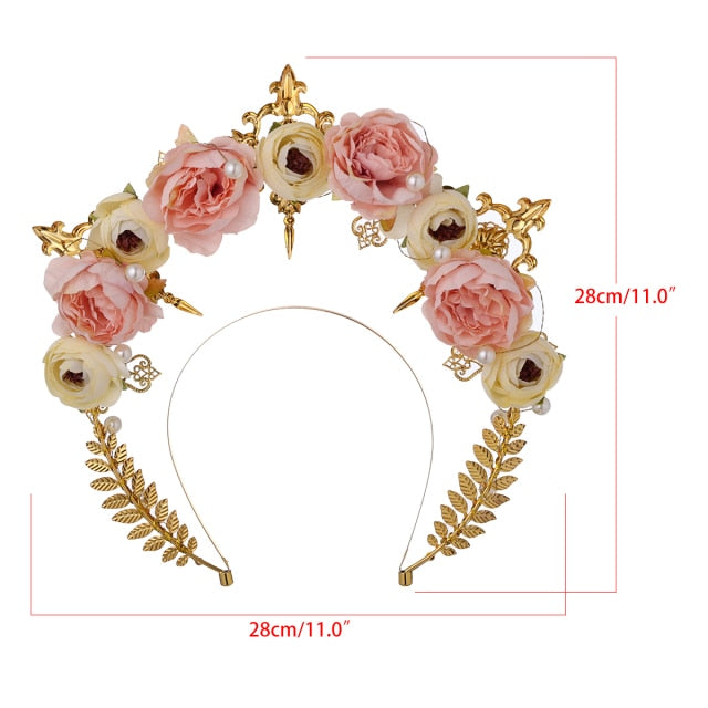 Fairy Princes Rose Crown Headpiece