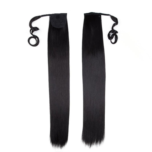 Straight 32 Inch Wrap Around Clip In Ponytail