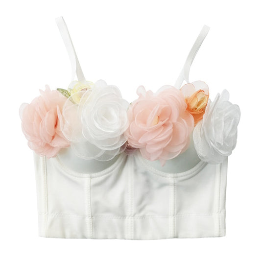 Connie Fidence Flowers Crop Top