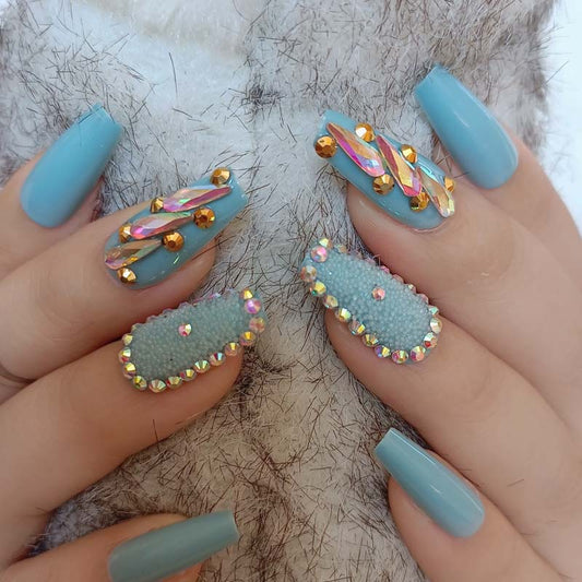 Aurora Dorea Diamond Press On Nails