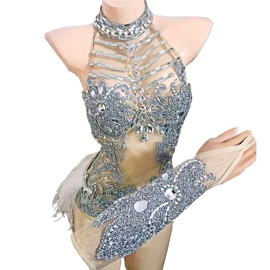 Selly Foxx Crystal Bodysuit