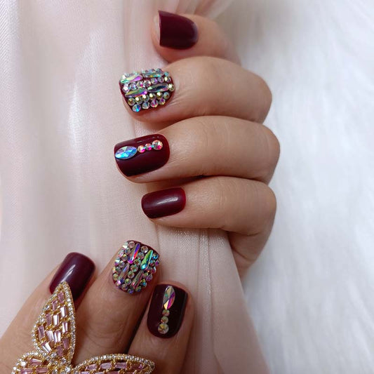 Connie Fidence Diamond Press On Nails