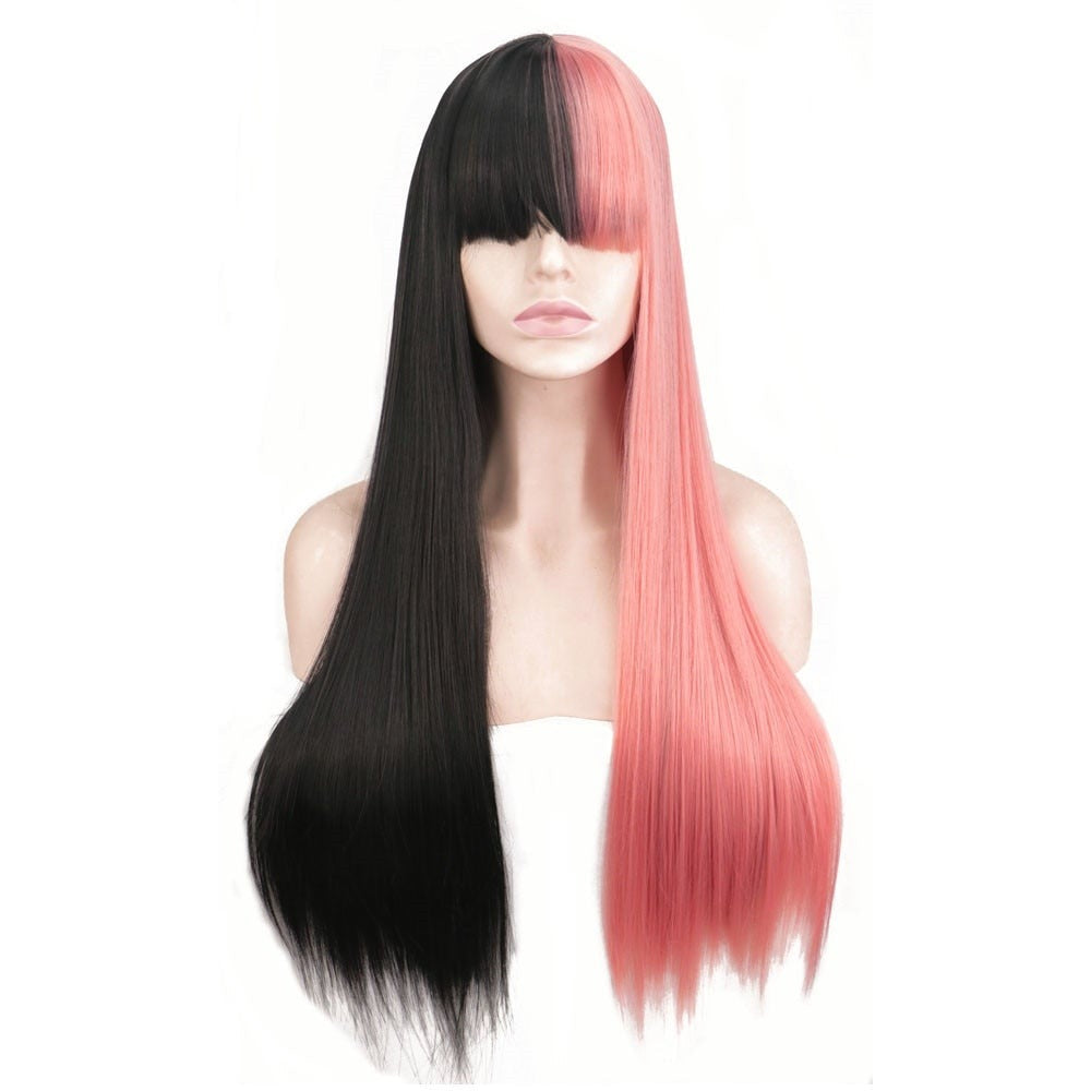 Double Trouble Suzu Blime Wig: Slay in Pink & Black