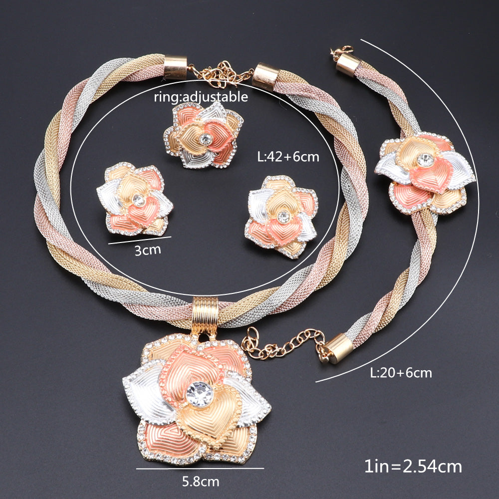 Elegant Flower Jewelry Set
