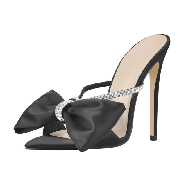 Manila Royale Bow Satin Sandals